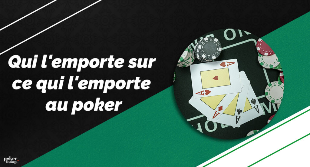 Tableau de classement des mains au poker Toutes les combinaisons de poker